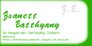 zsanett batthyany business card